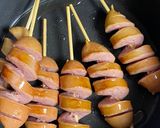 ウィンナー　スパイラル焼き作り方3写真