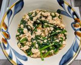 鳥ひき肉とニラのあんかけ玉子丼作り方4写真