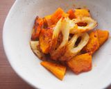 10分お弁当おかず！南瓜・竹輪の甘辛炒め作り方4写真