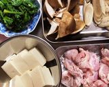 鶏肉とごぼうの肉豆腐作り方1写真