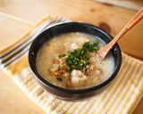 余ったお粥リメイク！ホタテの中華粥作り方3写真