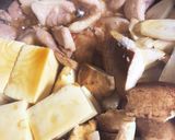 鶏肉とごぼうの肉豆腐作り方3写真