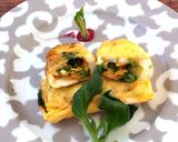 小さい卵焼きシリーズ 茹で菜花バターで作り方1写真