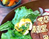 小さい卵焼きシリーズ 茹で菜花バターで作り方2写真