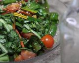 お洒落副菜!春菊とほうれん草のサラダ作り方4写真