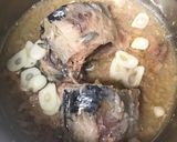 サバ缶で☆さばとトマトのガーリック味噌汁作り方3写真