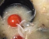 サバ缶で☆さばとトマトのガーリック味噌汁作り方9写真