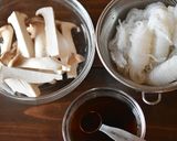 エリンギと結びしらたきのコクうま照り焼き作り方1写真