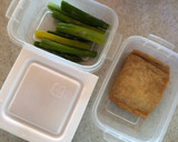 納豆とアスパラ、稲荷を混ぜてみた作り方1写真