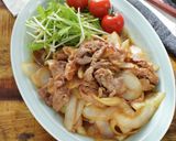 材料2つで超速攻！豚こま玉ねぎの生姜焼き作り方7写真