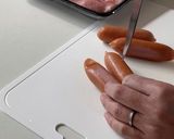 バレンタインに*ハートのウインナーカツ作り方1写真