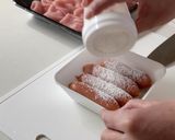 バレンタインに*ハートのウインナーカツ作り方2写真