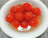 冷凍トマトの甘酢オリーブオイルがけ作り方6写真