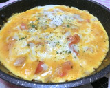 オムレツ風☆炒めトマトのチーズたまごとじ作り方7写真