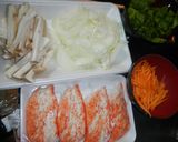 糖質オフ…豆腐・カニカマ・ふわふわ卵とじ作り方1写真