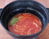 エビと豆の具だくさんトマトスープ作り方3写真