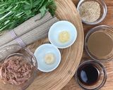 混ぜるだけ☆ツナごまだれ蕎麦作り方1写真