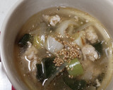 ネギと鶏ミンチの中華風スープ♪作り方5写真
