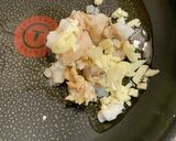フライパンでシーフードとトマトのパスタ作り方3写真