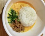 子供大好き　納豆入り焼き卵ごはん作り方1写真