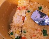 服が汚れないフォークで食べるオムライス作り方4写真