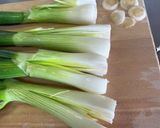 旬の葉玉ねぎと豆腐の卵とじ作り方1写真