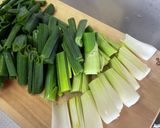 旬の葉玉ねぎと豆腐の卵とじ作り方2写真