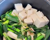 旬の葉玉ねぎと豆腐の卵とじ作り方4写真