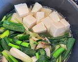 旬の葉玉ねぎと豆腐の卵とじ作り方5写真