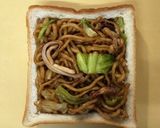 簡単♪やきそばパン！冷凍作りおきトースト作り方3写真