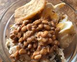納豆と卵いり油揚げのご飯作り方3写真