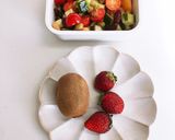簡単フルーツとひよこ豆のチョップドサラダ作り方1写真