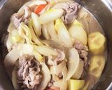 豚肉の豆乳肉じゃが作り方5写真