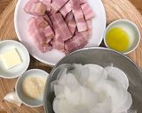 ベーコンと大根のうま塩ガリバタ炒め作り方1写真