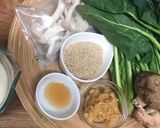 ほうれん草を食べるゴマ豆乳味噌汁作り方1写真