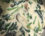 ほうれん草を食べるゴマ豆乳味噌汁作り方9写真