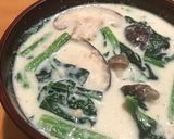 ほうれん草を食べるゴマ豆乳味噌汁作り方10写真