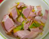 カボチャとベーコンのめんつゆ和え作り方4写真