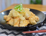 鶏むね肉でしっとり揚げ出し鶏♬作り方5写真