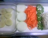 野菜たっぷりヘルシー鮭ちゃんちゃん焼き作り方1写真