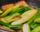 ネギ揚げ～葱と揚げの田舎風すき焼き作り方3写真
