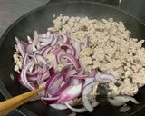 すき焼き風ブロッコリーとミンチの丼ぶり作り方3写真