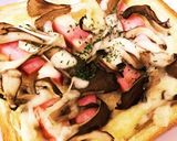 きのことベーコンのキッシュ風トースト作り方4写真
