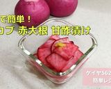 袋で簡単!紫(赤)大根、カブの甘酢漬け作り方7写真