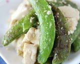 ヘルシー♪簡単スナップえんどうと豆腐炒め作り方11写真