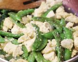 ヘルシー♪簡単スナップえんどうと豆腐炒め作り方10写真