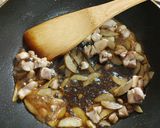 ゴボウと鶏肉の甘辛ぶっかけめし作り方4写真