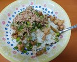ゴボウと鶏肉の甘辛ぶっかけめし作り方6写真