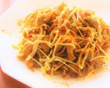 鶏もも肉のスパイシーカレーマヨ焼きそば作り方6写真
