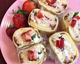 イチゴとカステラ♡おにぎらず風生ケーキ作り方6写真